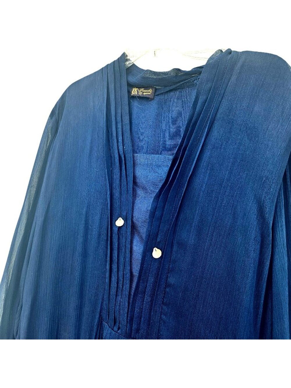 Teal Blue Kaftan Jalabiya Panache Apparel Modest Maxi Dress Long Sleeve L XL